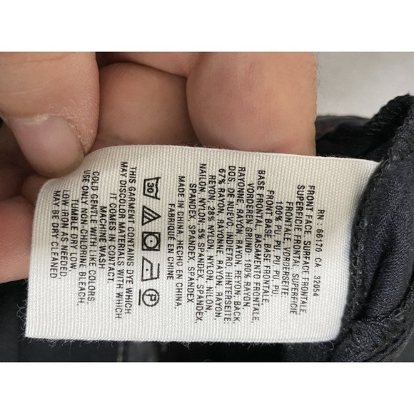 Anthropolgie Pilcro The Stet slim ankle 5 Pocket Pants Faux Leather Size 31p - Picture 8 of 10